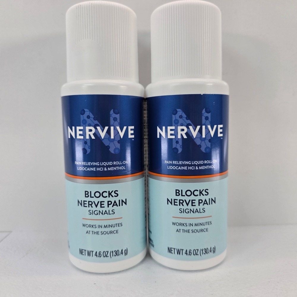 2 Pack Nervive Pain Relieving Liquid Roll-On 4.6oz Exp 12/27